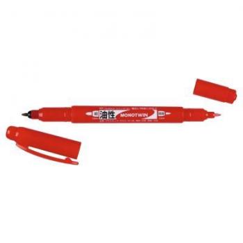 Rotulador Tombow Mono Twin Permanente Doble Punta Fina y Gruesa Color Rojo OS-TME25 4003198111257