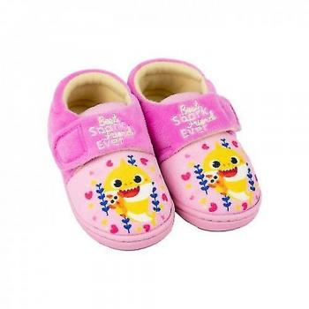 Baby Shark Girls Best Shark Friend Pink Slippers