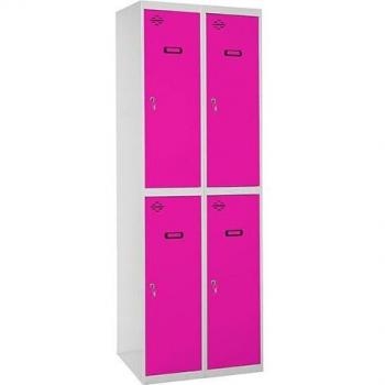 Taquilla metálica profesional Simonlocker Tandem 2/4 400 (800) GR/RS - 9P233W2280 - Simon Rack