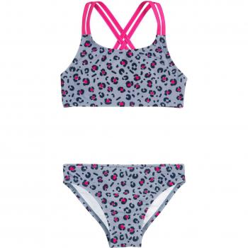 Playshoes Girls' UV Protection 2-Piece Bikini Swimsuit, Leo Print