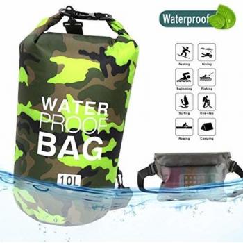 Idefair Bolsa Seca Impermeable, Mochila Seca Flotante Bolsa de Playa Saco seco liviano para la Playa, Paseos en Bote, Pesca, Kayak, natación, Rafting, Camping10L 20L
