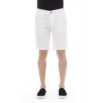 Baldinini Trend White Cotton Short - IT46 | S