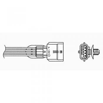 Sonda Lambda NGK 6514 Calentada para Dacia Logan I Berlina y MCV