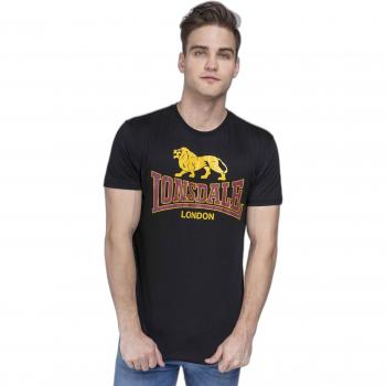 Camiseta Lonsdale Taverham Negra, Manga Corta, Talla L