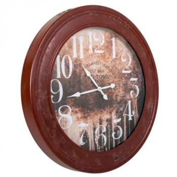 Reloj de Pared Alexandra House Living Rojo Madera de Abeto MDF 80 x 8 x 80 cm