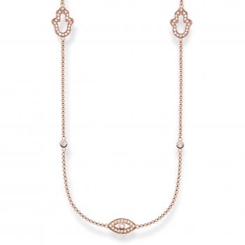 THOMAS SABO Glam & Soul Necklace, Womens Necklace 925 Silver Rose Gold KE1387-416-14-L90v, Yellow female, Sizes: ONE SIZE