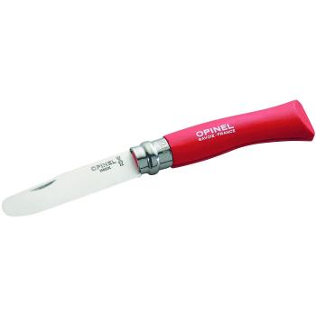 Cuchillo Infantil Opinel, 10cm, Acero Inoxidable, Madera de Haya, Color Rojo