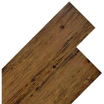 vidaXL Lamas para suelo de PVC 5,26 m² marrón nogal