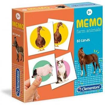 Clementoni - Memo Animales de la Granja - juego de memoria infantil a partir de 4 años