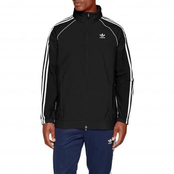 Adidas Men's Black Zip-Through Windbreaker Jacket Size L