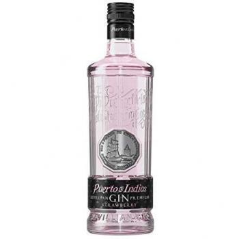 Gin Puerto de Indias - Strawberry Premium Gin - Pink Gin with Natural Strawberries - 70cl - 37.5%