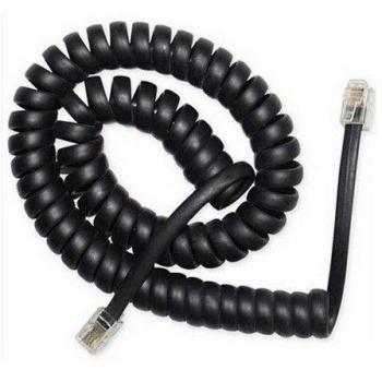 Cable Espiral Telefónico Gembird RJ10 4P4C 2m Negro