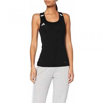 adidas T19 Tank W Camiseta sin Mangas, Mujer, Black/White, S