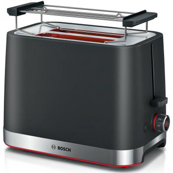 Tostadora Bosch TAT4M223 MyMoment 2 Rebanadas 950W Acero Inoxidable Negro con Función de Calentamiento