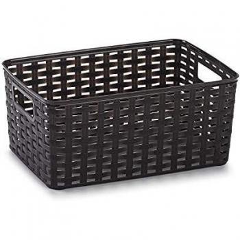 Metaltex - Cesta de Ordenación Acabado Rattan 10 L
