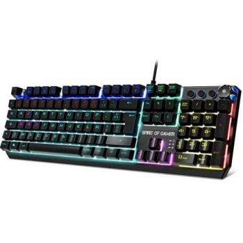 Teclado Mecánico XPERT K400 RGB - Spirit of Gamer con Interruptores Azules y Retroiluminación Multicolor