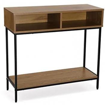 Mueble Recibidor Estrecho Versa Jinkx para Entrada o Pasillo, Mesa Consola pequeña con espacio de almacenaje, Medidas (Al x L x An) 75 x 30 x 80 cm, Materiales: