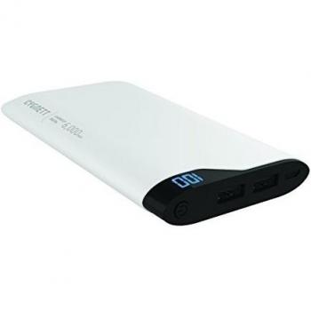 BATERIA EXTERNA UNIVERSAL CYGNETT CHARGEUP DIGITAL WHITE - 6000mAh - 2xUSB - 2.1A - PANTALLA LED - CABLE MICRO-USB - ACABADO METALICO