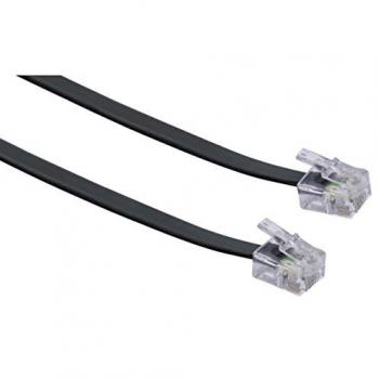Cable telefónico Schwaiger RJ11 a RJ11 6m negro plano TAL6331 533