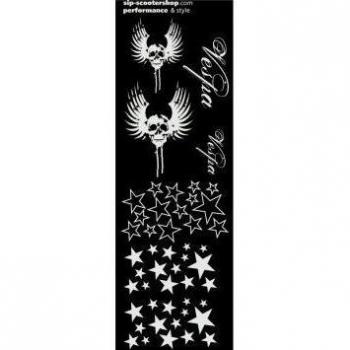 Pegatinas Decoración Set SIP Vespa Stars I L 1160 mm, B 360 mm, con calavera