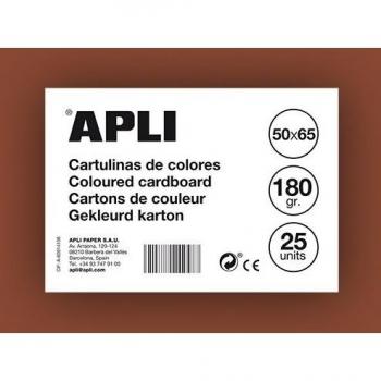 APLI 14271 - Cartulina marrón 50 x 65 cm 170 g 25 hojas