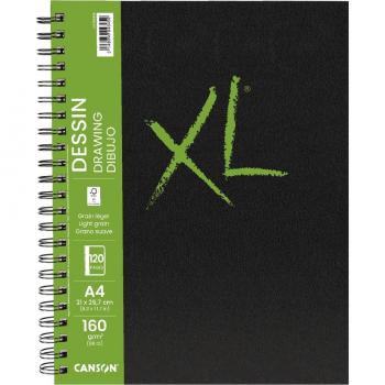 Cuaderno de bocetos Canson XL, tipo: libro de dibujo, tamaño: DIN A4, características: 60 hojas, grano fino, 160g