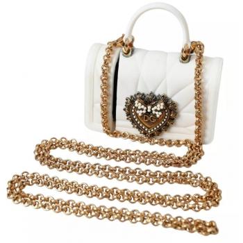 White Silicone Devotion Heart Bag Gold Chain Hand Airpods Case