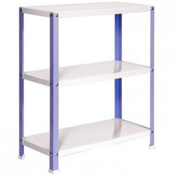 Estantería Metálica SimonHome Classic Plus 3 Baldas Violeta/Blanco 900x1000x400 mm Alta Capacidad Carga 100 kg