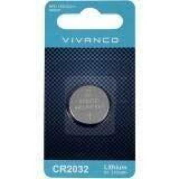 Vivanco 38030 Pila de Litio de Botón CR2032, 210 mAh, 3V