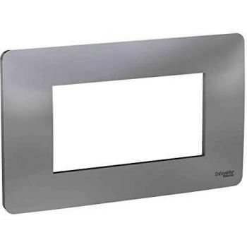 Marco Italiano 4 Módulos Aluminio Schneider Electric NU210430