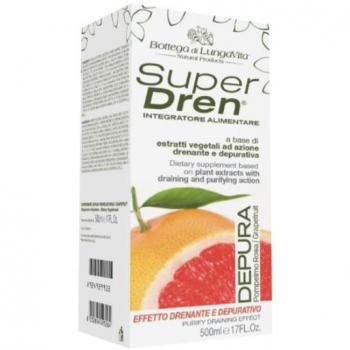 Etre Belle Super Dren Purifica Pomelo 500 ml - Jarabe Detox con Pomelo, 500 ml, formulación depurativa, sabor a pomelo
