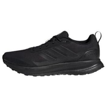 Zapatillas Running Adidas Runfalcon 5 TR para Hombre, color Negro, talla 45 1/3, diseño plano de 1 a 3 cm, con cordones, estilo casual y deportivo, aptas para running y mult