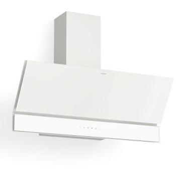 Campana Extractora Klarstein Velaire 90 cm, 820 m³/h, Clase A++, Táctil, LED, Filtro de Carbón, Silenciosa, 3 Velocidades, Blanca
