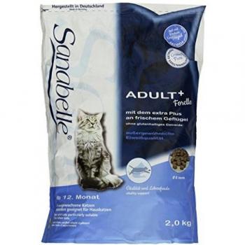 Sanabelle Adult | Con Aves de corral frescas y trucha fresca | Comida seca para gatos adultos de todas las razas | sin gluten | 1 x 2 kg