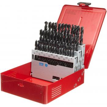 Dormer Juego de brocas helicoidales HSS A190 DIN 338 Type N, 41 piezas, diámetros de 6mm a 10mm