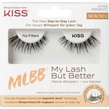 KISS My Lash But Better Pestañas Postizas 02 No Filters - 1 Par, pestañas postizas de estilo natural, fácil aplicación, reutilizables, sin necesidad de pegamento adicional