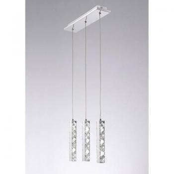 Lámpara colgante Galaxy 3 Drop LED 6000K 3 X 3W cromo pulido / cristal