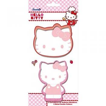 Stor 77903 - Set de 2 cortadores de Galletas, metálicos, en blíster, Forma de Hello Kitty