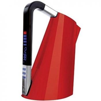 BUGATTI, Vera, Hervidor de agua eléctrico con ajuste de temperatura y temporizador, Capacidad 1,75 litros, 2400 W, Acero inoxidable, Color Rojo
