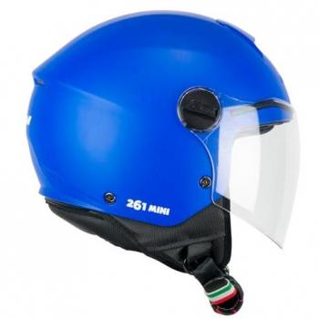 Casco Moto Jet Infantil CGM 261A Mini Mono Azul Mate Talla XS (47 cm)
