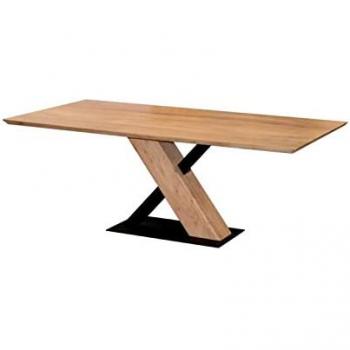 Mesa de Comedor DKD Home Decor Natural Metal Madera de acacia 200 x 100 x 76 cm