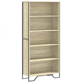 Estantería de madera de ingeniería color roble Sonoma 80x31x169 cm, librería, armario para libros, armario de almacenaje