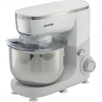 Robot de cocina Gorenje MMC1005W 1000W, 4.8L, Blanco y Gris, con función de mezclado y picadora de carne