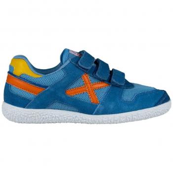Munich Mini Goal VCO 1588 - Zapatilla casual azul para niño de estilo deportivo