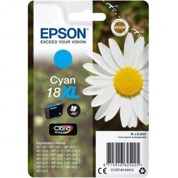 Cartucho de Tinta Original Epson 18XL (C13T18124012) Alta Capacidad, 6.6ml, Cian - Margarita