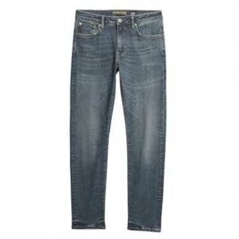 Jeans Entallados Sostenibles Superdry para Hombre en Algodón Orgánico Azul 33/34