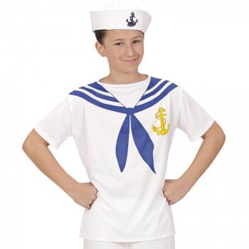 Camiseta de Marinero Blanco con Ancla para infantil