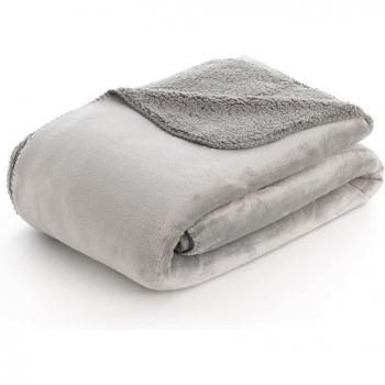 Manta sofá reversible extrasuave Sedalina y Sherpa color Anthracite