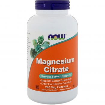 Now Foods Magnesium Citrate 400mg - 240 Vegan Capsules