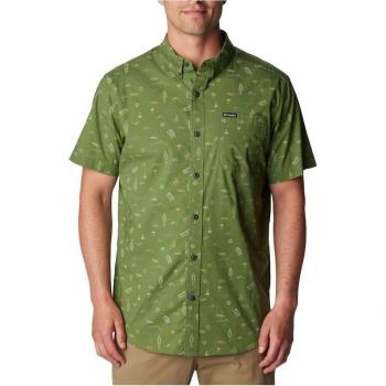 Columbia - Camisa de hombre Rapid Rivers™ Printed Short Sleeve Verde (M)